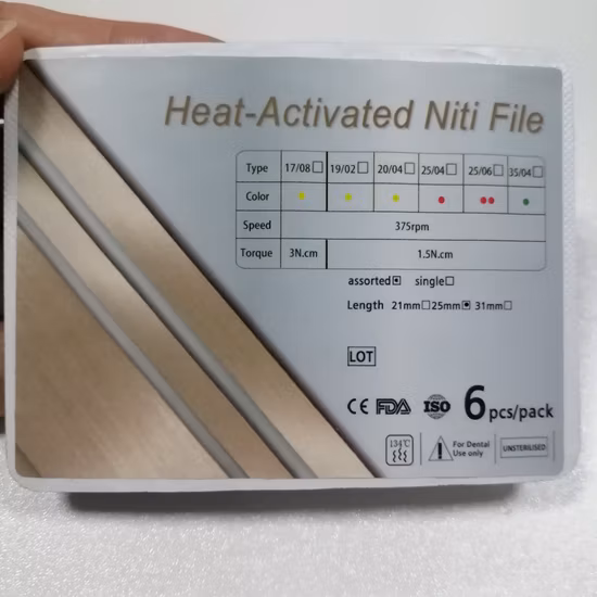 CE 승인 Azdent 근관 치료 손 사용 Niti Dental Super Rotary 파일
